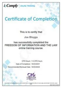 Certificate Example Certificate Example
