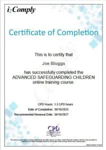 Advanced Safeguarding Children Certificate