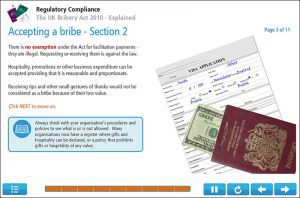 Anti Bribery Training Course Screenshot Example 2
