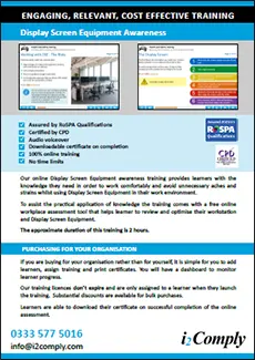 Display Screen Equipment Awareness Online Training Course