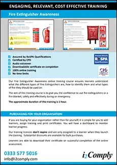 Fire Extingisher Awareness Flyer