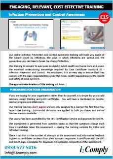 Infection Prevention and Control Online Training Course | i2Comply