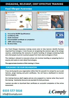 Food Allergen Awareness Online Training Course