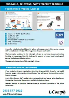 Food Hygiene and Safety (Level 1) Online Training Course