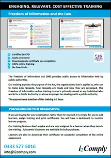 Freedom Of Infomation Course Flyer