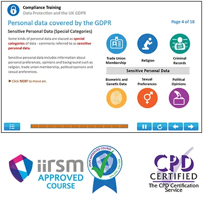 Data Protection and the GDPR Course IIRSM Approved