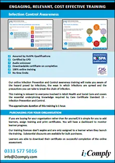 Infection Prevention and Control Course Flyer
