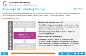 Ladder Safety Online Course Example 4
