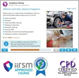 Modern Slavery Awareness Online Training IIRSM Approved