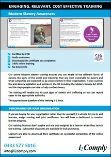 Modern Slavery Awareness Course Flyer