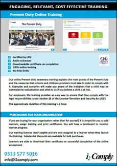 Prevent Duty Course Flyer