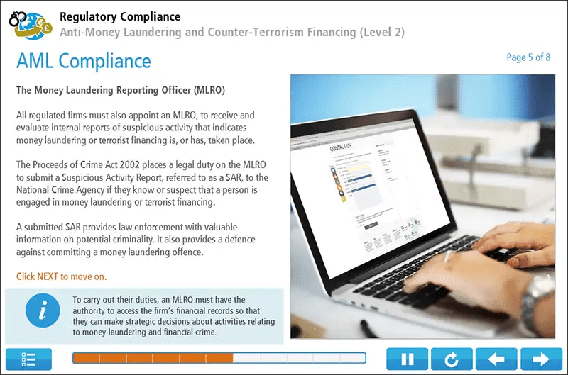 Anti Money Laundering Online Training Course I2comply