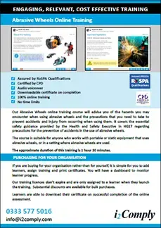 Abrasive Wheel Online Course Flyer