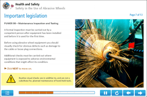 Abrasive Wheels Online Training Screenshot 2