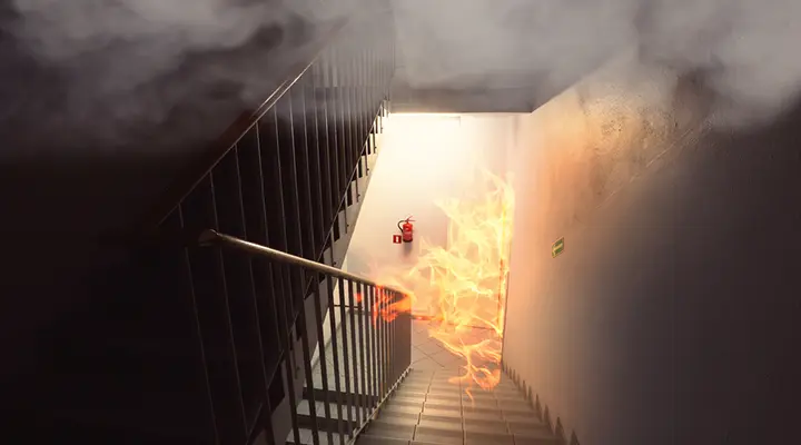Who is responsible for completing a fire risk