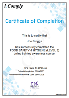 Food Hygiene Certificate