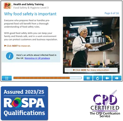 Food Hygiene Level 3 Course