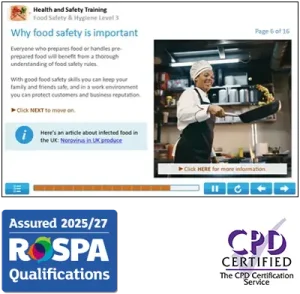 Online Food Hygiene Course Level 3