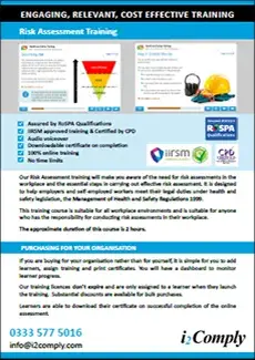 Risk Assessment Course Flyer