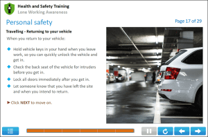 Lone Working Online Training Screenshot 3