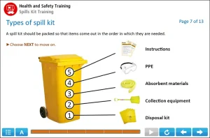 Spill Kit Online Course Example 3