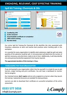 Spill Kit Training:Chemicals and Oils Flyer