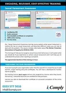 Sexual Harassment Awareness Course Flyer