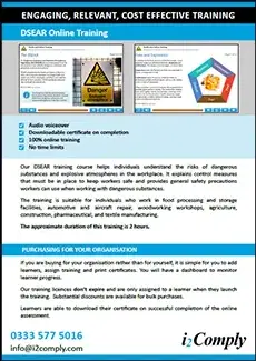 DSEAR Training Course Flyer