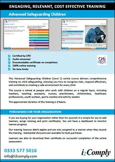 Safeguarding Children Advanced Course Flyer