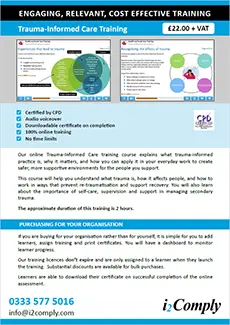 Trauma-Informed Care Course Flyer
