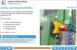 PUWER Training Course Example 3